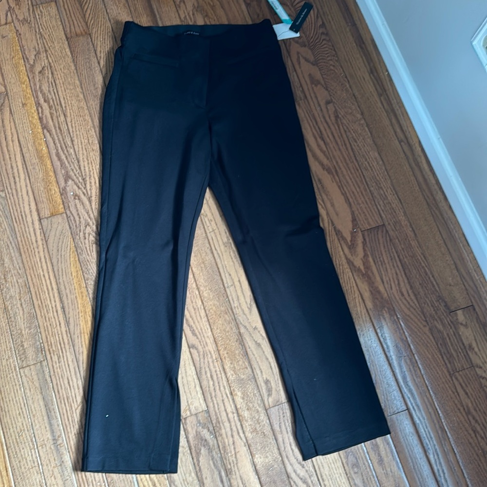 Violets and Roses Julius Straight Leg Trouser, black. Size 10/30
